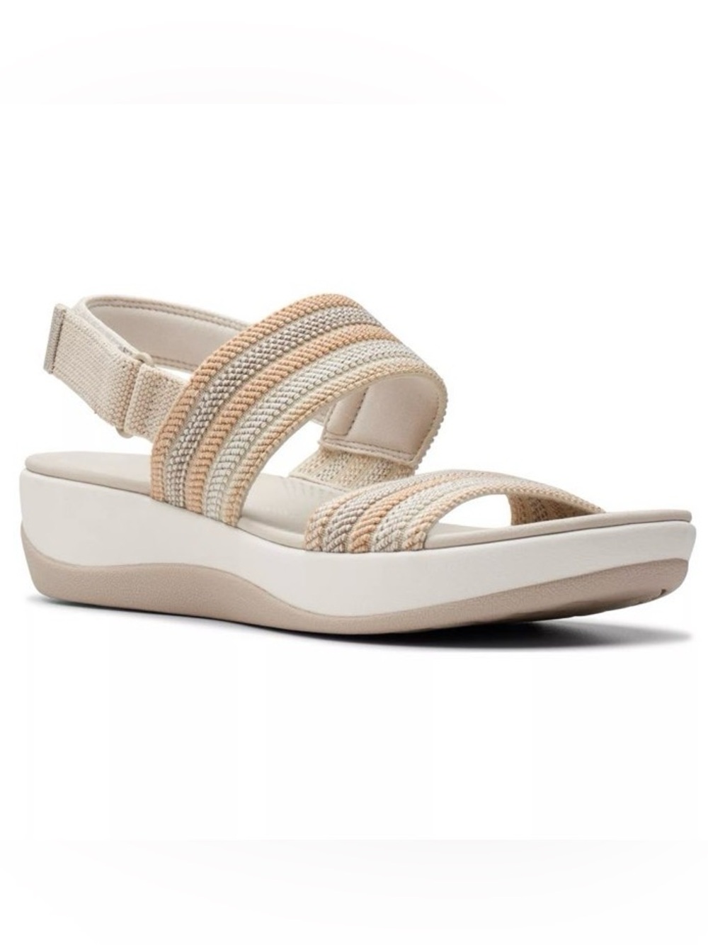Clarks Cloudsteppers Arla Stroll Women's Sandals Beige Combi, size 8